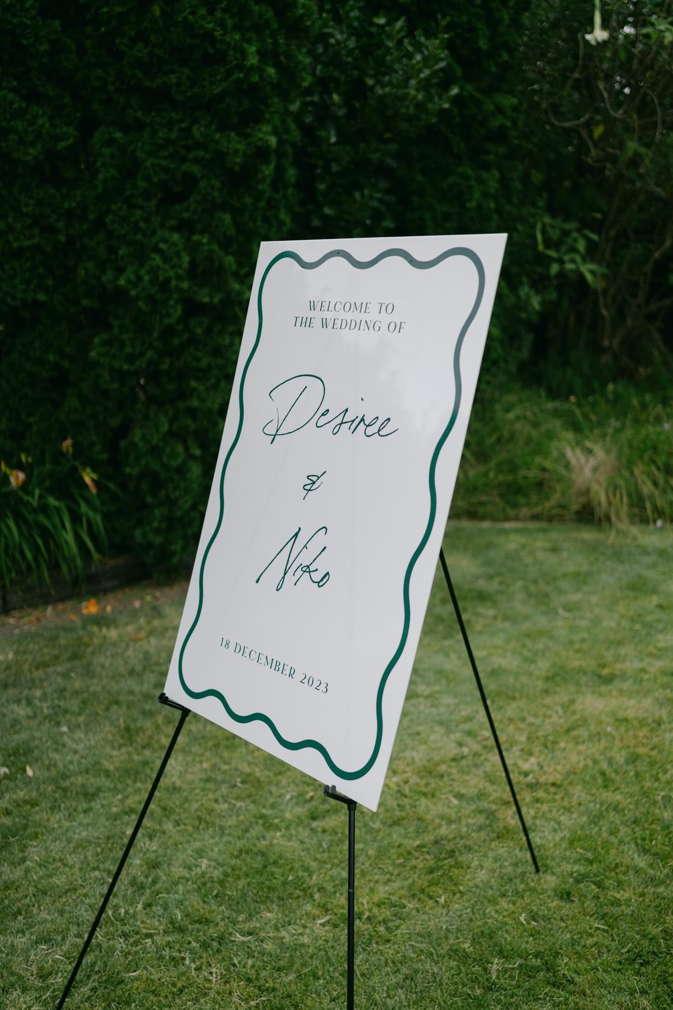 wedding welcome sign, welcome sign, wedding signage, wedding signs, wedding signs auckland, wedding signage auckland, cara welcome sign